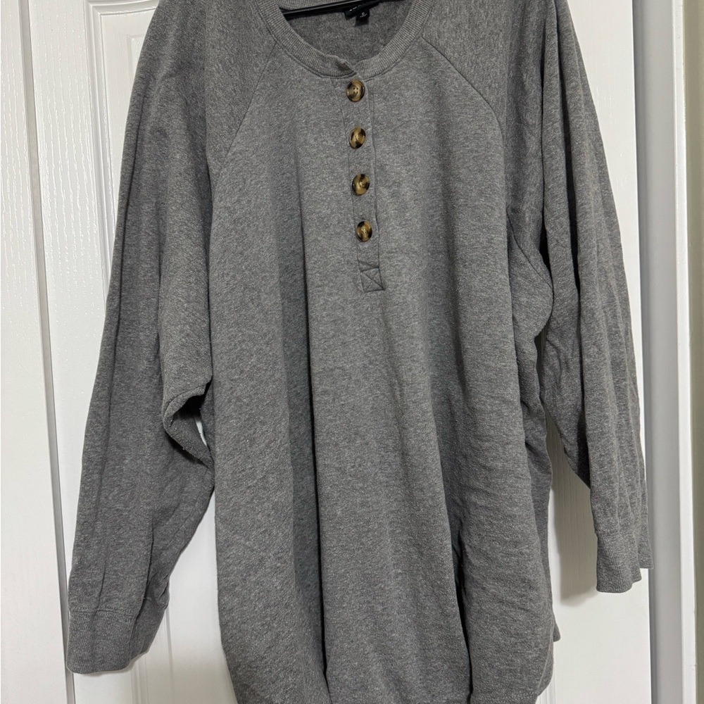 Torrid Henley Fleece Sweatshirt